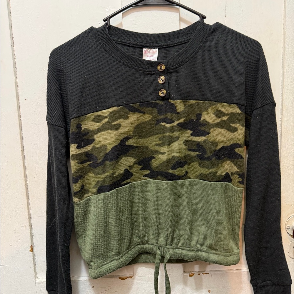 No Boundaries Black Button-Up Top